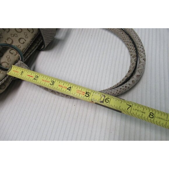 Guess Y2K Style Python Canvas Tan Signature Monogram Logo Purse Shoulder Bag - Picture 10 of 10